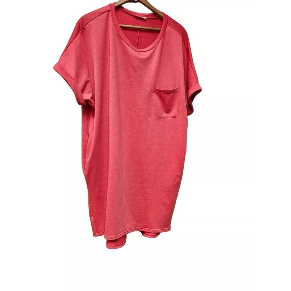 Carole Christian Women's Large Short Sleeve Pocket Tunic Tee